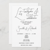 Lasst uns mal die Dusche für Hochzeitskaffees und Einladung (Vorne/Hinten)