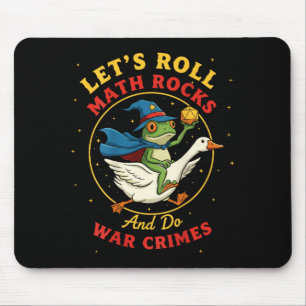 Lasst uns Mathe-Steine rollen und Kriegsverbrechen Mousepad