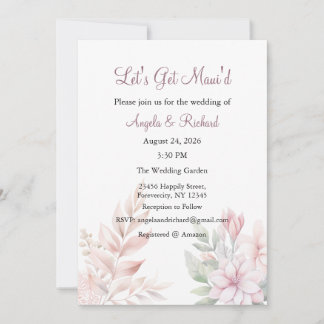 Lasst uns Maui'd Hochzeitseinladung, Brautparty Einladung