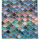 Lasst uns Meerjungfrauen sein - Meerjungfrau-Glitz Duschvorhang (Vorderseite)