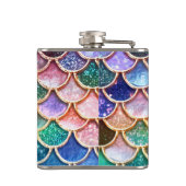 Lasst uns Meerjungfrauen sein - Meerjungfrau-Glitz Flachmann (Rückseite)