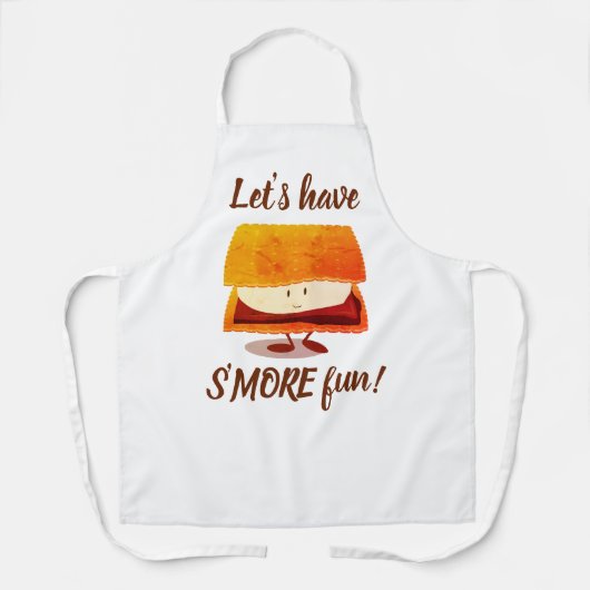 Lasst uns mehr Spaß beim White Brown Food Cartoon Schürze (Vorderseite)
