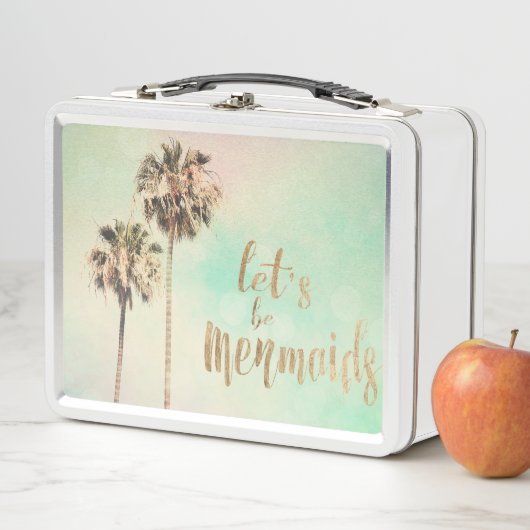 Lasst uns Mermaids mit Ananas sein Metall Lunch Box (Beispiel)