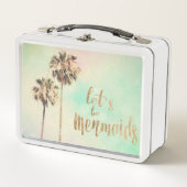 Lasst uns Mermaids mit Ananas sein Metall Lunch Box (Vorderseite)