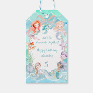 Lasst uns Mermaids zusammen Mermaid Party Geburtst Geschenkanhänger