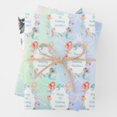 Lasst uns Mermaids zusammen Mermaid Party Geburtst Geschenkpapier Set (Beispiel)