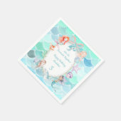 Lasst uns Mermaids zusammen Mermaid Party Geburtst Serviette (Ecke)