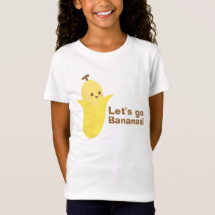 Lasst uns mit Cute und Happy Banana verrückt nach T-Shirt