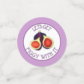 Lasst uns mit den lustigen Figs vegetarisch Konfetti (Klein Vorderseite)