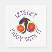 Lasst uns mit den lustigen Figs vegetarisch Serviette (Vorderseite)
