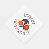 Lasst uns mit den lustigen Figs vegetarisch Serviette (Ecke)