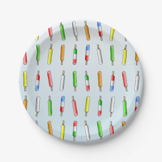 Lasst uns mit farbenfrohem Eis chillen Pappteller (Vorderseite)