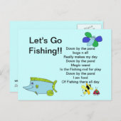 Lasst uns mit Gedicht eine Angelkarte machen Postkarte (Vorne/Hinten)