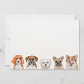 Lasst uns mit niedlichen Hunden Geburtstag feiern Einladung (Rückseite)