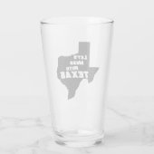 Lasst uns mit Texas Black durcheinander kommen Glas (Rückseite)