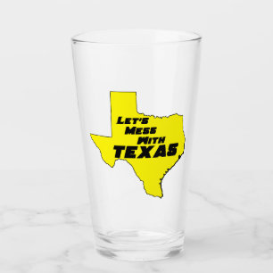 Lasst uns mit Texas gelb durcheinander kommen Glas