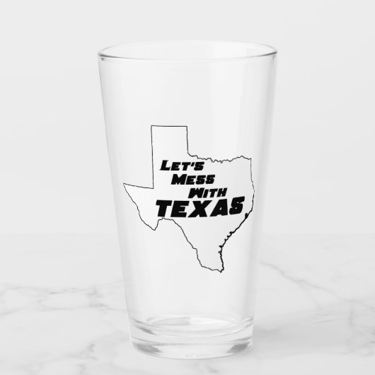 Lasst uns mit Texas White durcheinander kommen Glas (Vorderseite)