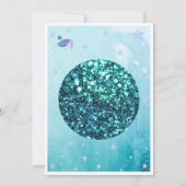 Lasst uns Muschel-ebrate! Meerjungfrau-Thema Einladung (Rückseite)