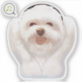 Lasst uns Musik hören Aufkleber (Vorderseite)