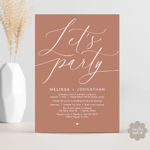 Lasst uns nach dem Hochzeitsessen glücklich essen  Einladung