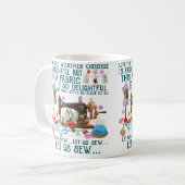 Lasst uns nähen Nähen Quilten Kaffeetasse (Vorderseite Links)