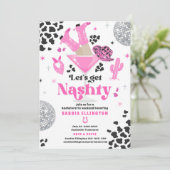 Lasst uns Nashty Bachelorette Weekend Wochenende R Einladung (Stehend Vorderseite)