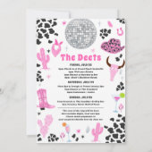 Lasst uns Nashty Bachelorette Weekend Wochenende R Einladung (Rückseite)