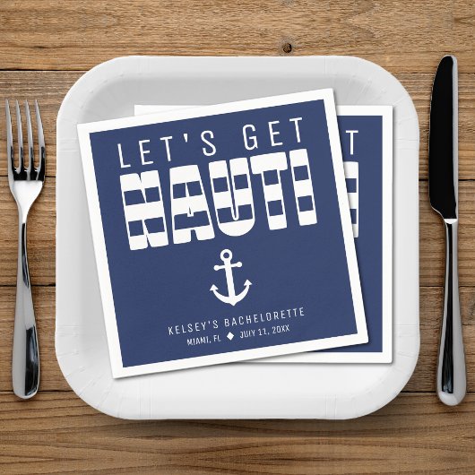 Lasst uns Nauti Blue Junggeselinnen-Abschied holen Serviette