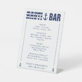 Lasst uns Nauti Junggeselinnen-Abschied Bar Drinks Sockelschild (Vorderseite)