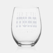 Lasst uns Nauti-Junggeselinnen-Abschied holen Weinglas Ohne Stiel (Rückseite)