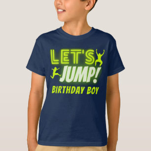 Lasst uns Neon Glow Trampolin Geburtstagsparty übe T-Shirt
