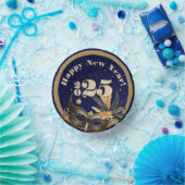 Lasst uns Neujahr Party glamourös blau klingeln Pappteller (Party)