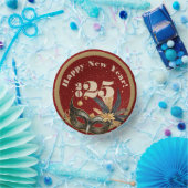 Lasst uns Neujahr Party glamourös rot anreden Pappteller (Party)