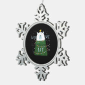 Lasst uns Niedlich Bären Weihnachten Pajamas bekom Schneeflocken Zinn-Ornament (Rechts)