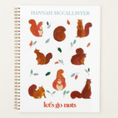 Lasst uns Nüsse Funny Eichhörnchen mit Namen gehen Planer (Vorderseite)