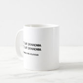 Lasst uns Oma essen, Omas sind lecker Kaffeetasse (Vorderseite Links)