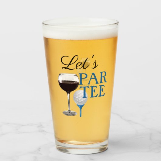 Lasst uns PAR T-SHIRT Glass Cup Glas (Vorne (Gefüllt))