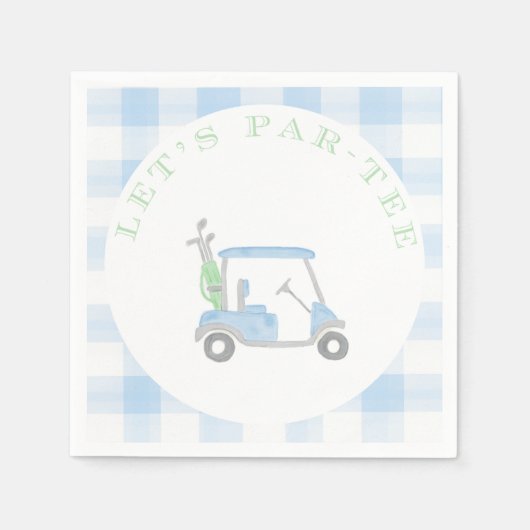 Lasst uns Par-T-Shirt Golf Themed Party Napkins Serviette (Vorderseite)