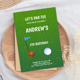 Lasst uns Par-T-Shirt Golf zum Geburtstag einladen Einladung
