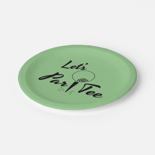 Lasst uns Par T-Shirt Pappteller (Schrägansicht)