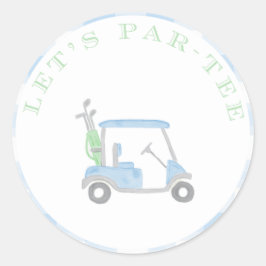 Lasst uns Par-T-Shirt-Round-Stickers Runder Aufkleber