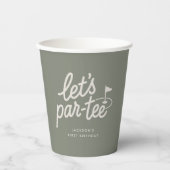 Lasst uns Par-tee Golf 1. Geburtstag Pappbecher (Vorderseite)
