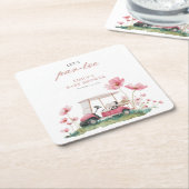 Lasst uns Par-tee Golf-Baby-Party feiern Rechteckiger Pappuntersetzer (angewinkelt)