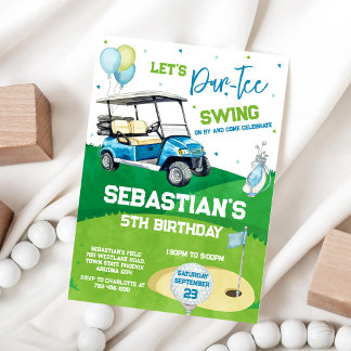 Lasst uns Par Tee Golf-Geburtstagseinladung Einladung