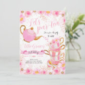 Lasst uns Par-Tee-Party essen Einladung (Stehend Vorderseite)