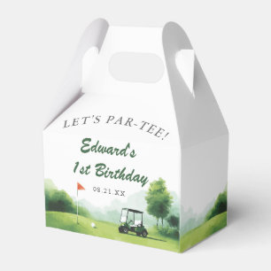 Lasst uns Par-Tee Spaß Golf Geburtstag Wasserfarbe Geschenkschachtel