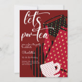 Lasst uns Par-Tee, Tee elegant und einfach Geburts Einladung (Vorderseite)