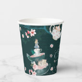 Lasst uns Partea in Wunderland Magische Fantasienk Pappbecher (Vorderseite)