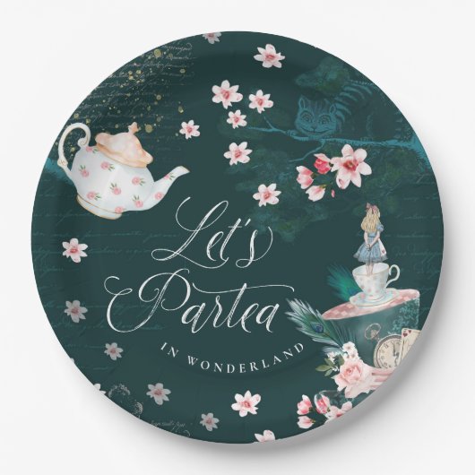 Lasst uns Partea in Wunderland magische Fantasy Co Pappteller (Vorderseite)
