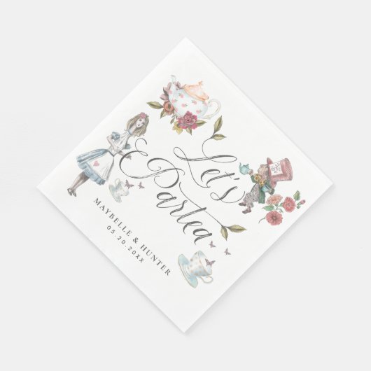 Lasst uns Partea Märchengeschichten zur Alice im W Serviette (Ecke)